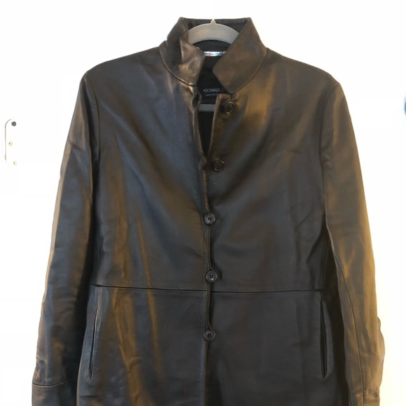 Donald J. Pliner Jackets & Blazers - Donald J Pliner Button Front Leather Jacket
